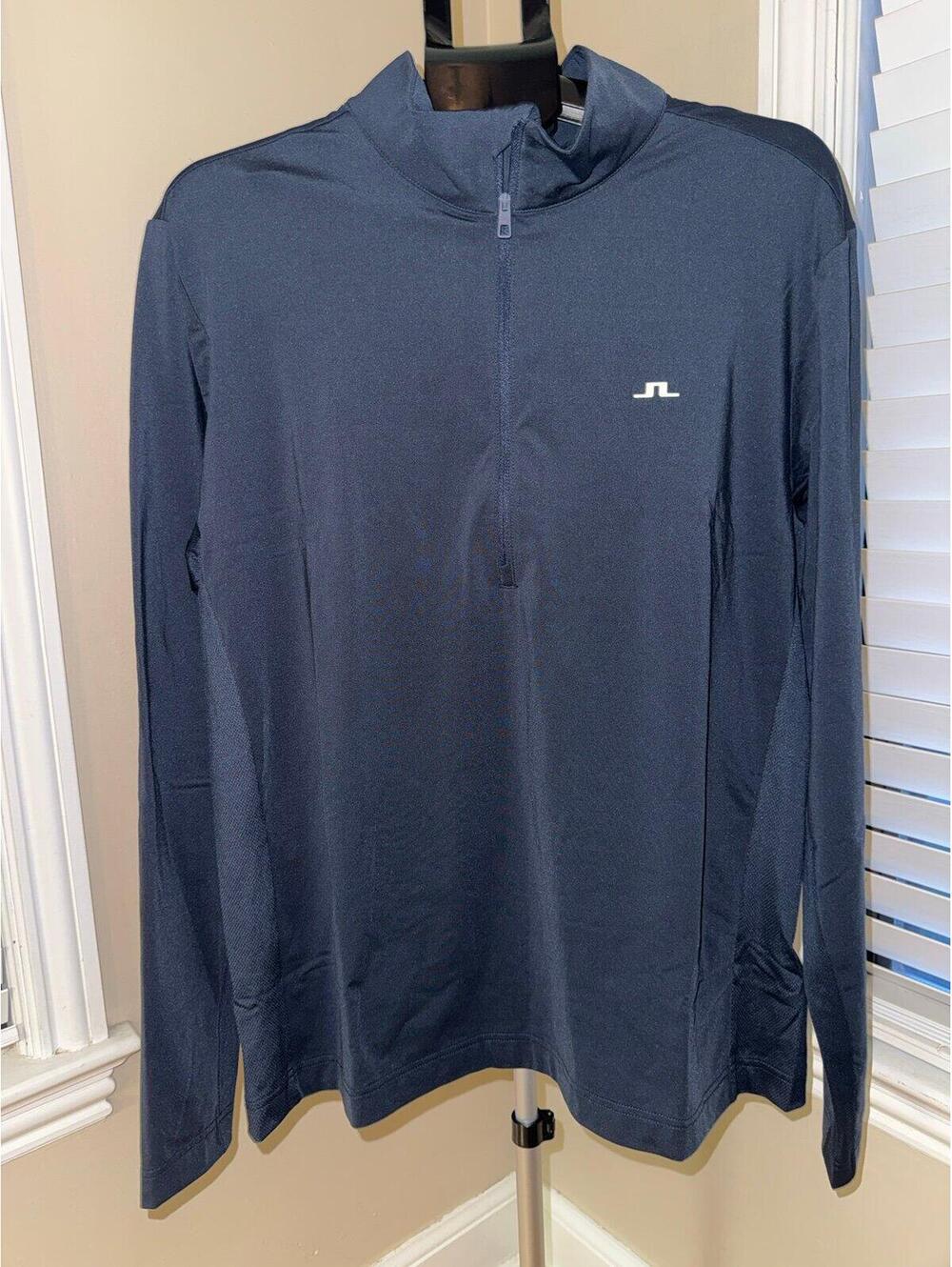 J.Lindeberg Luke Half Zip Mid Layer XXL Navy Performance Pullover NWT fits XL